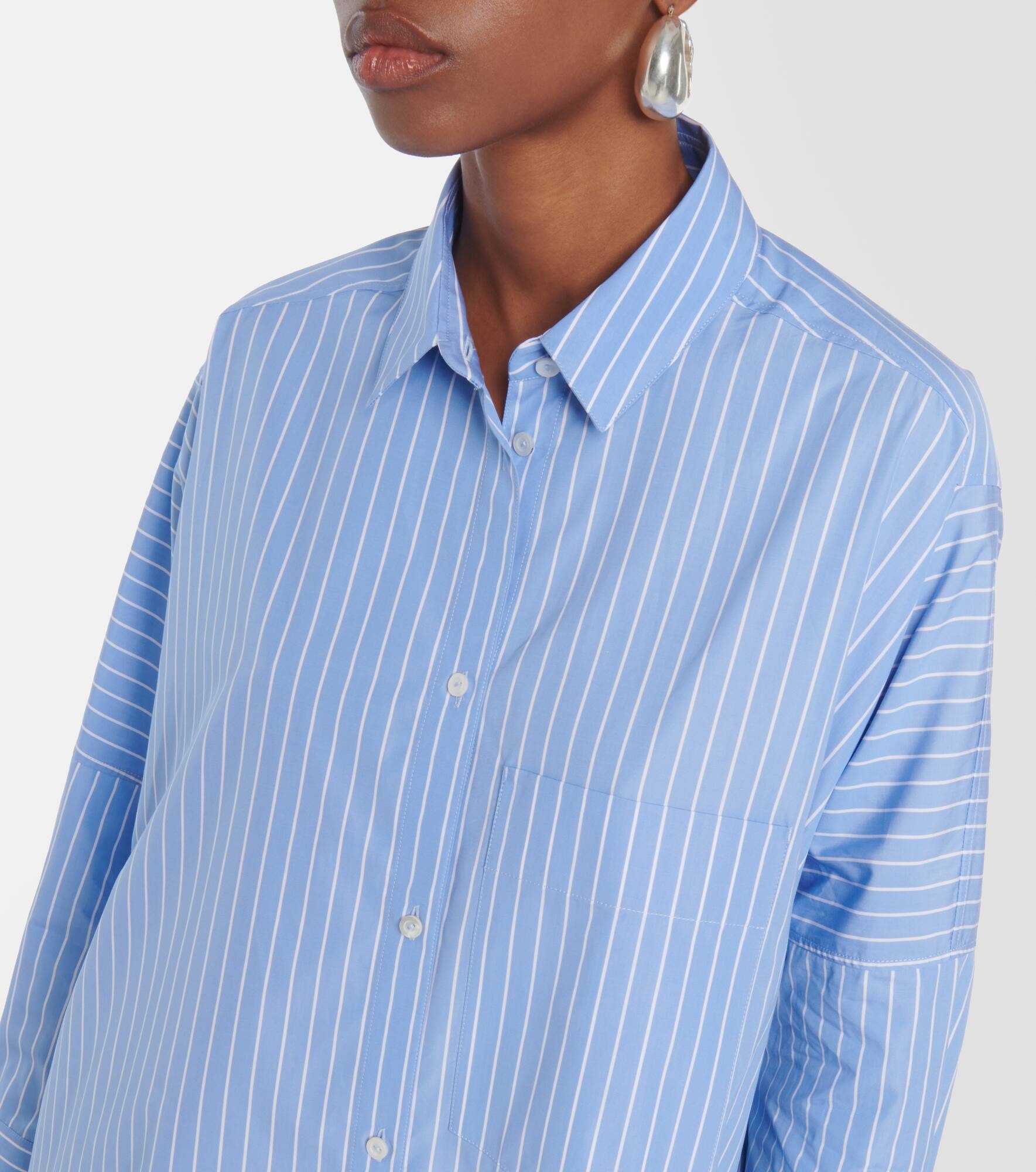 Striped cotton poplin shirt - 4