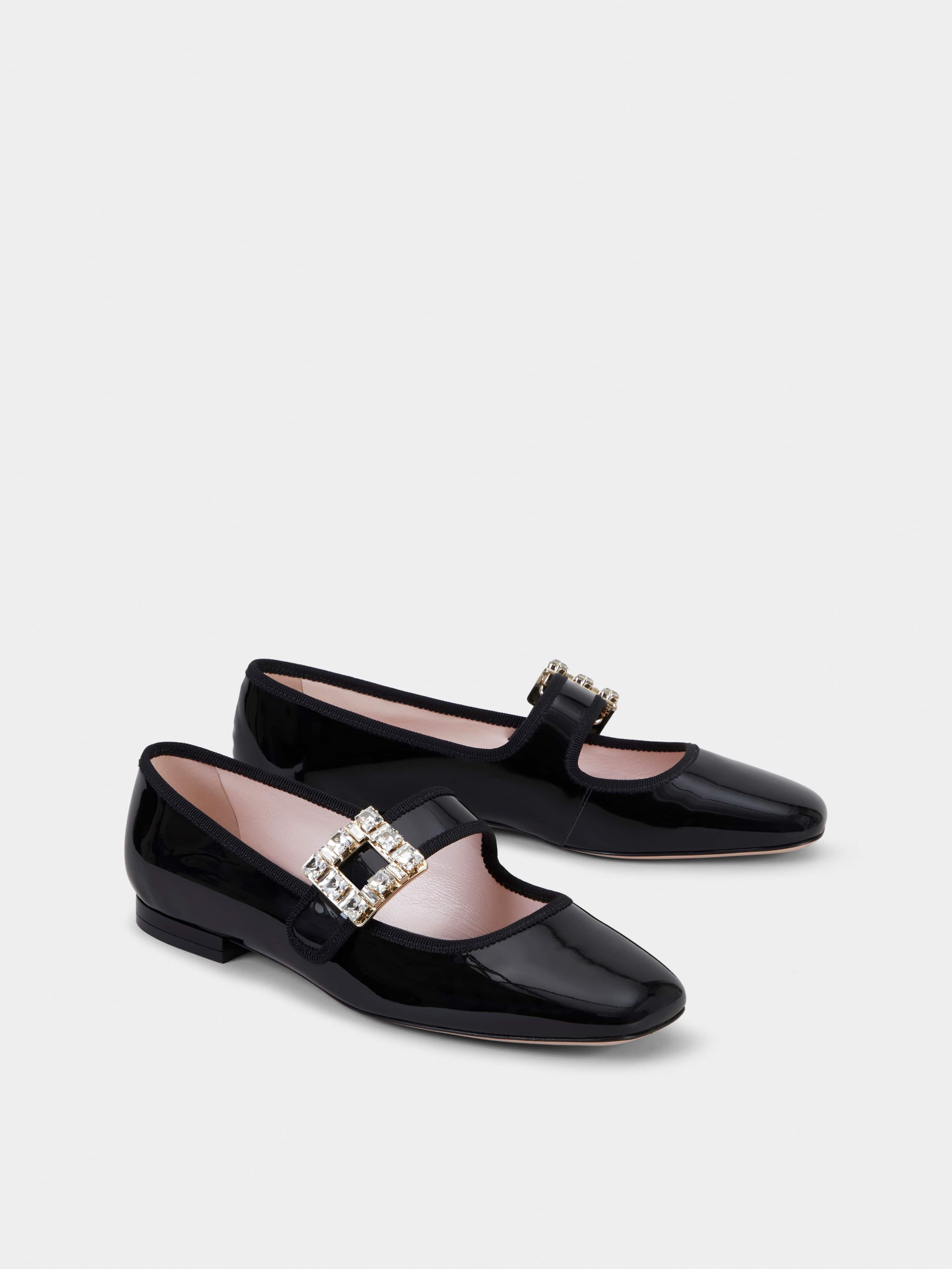 Très Vivier Strass Buckle Babies Ballerinas in Patent Leather - 2