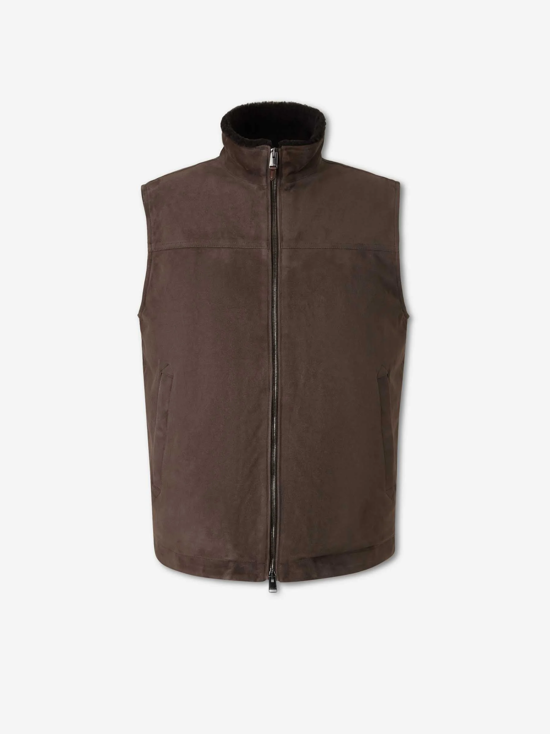 PADDED SUEDE VEST - 1