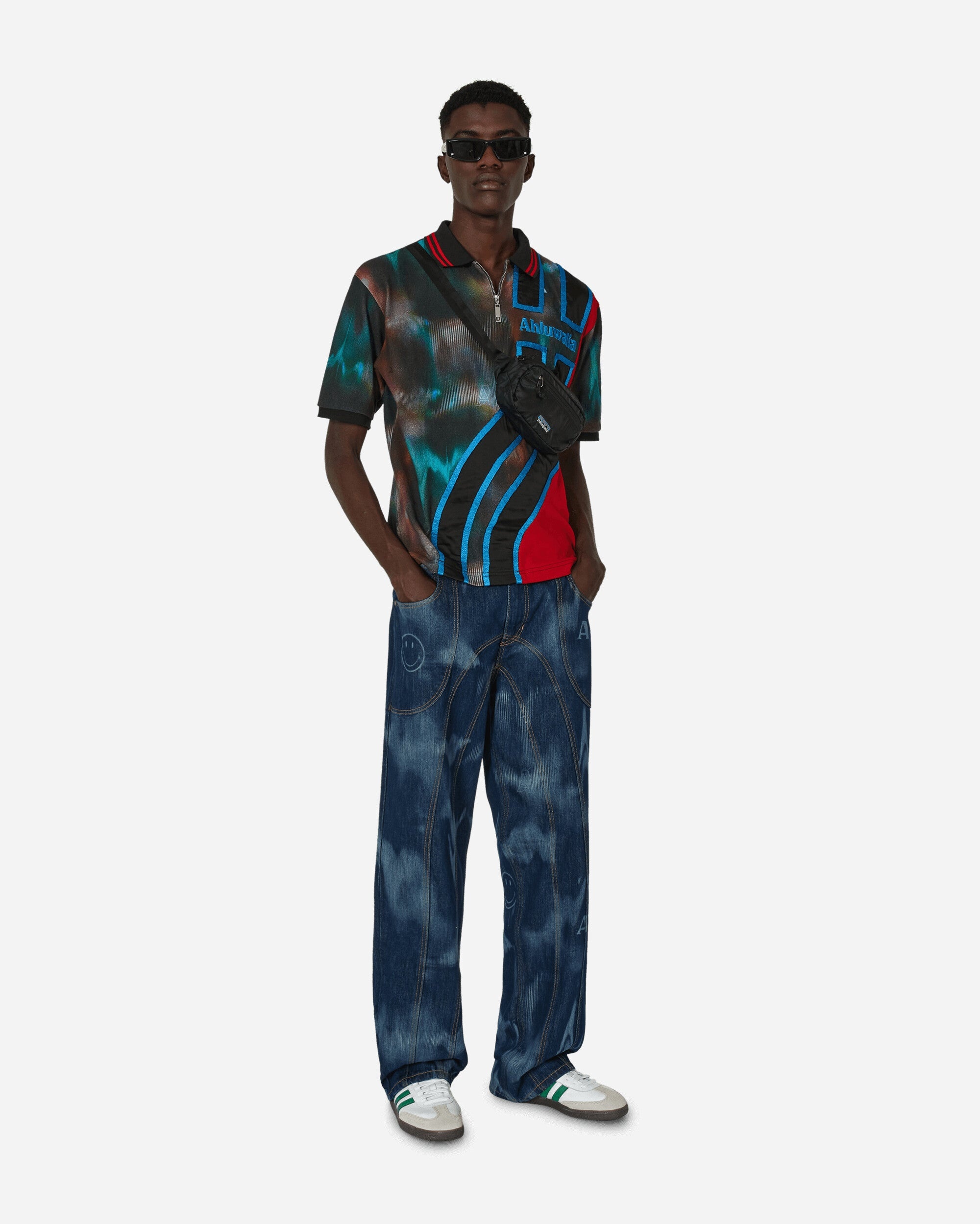 Ahluwalia Sahara Short Sleeve Polo Multicolor | slamjam Ahluwalia Sahara Short Sleeve Polo Multicolor | slamjam