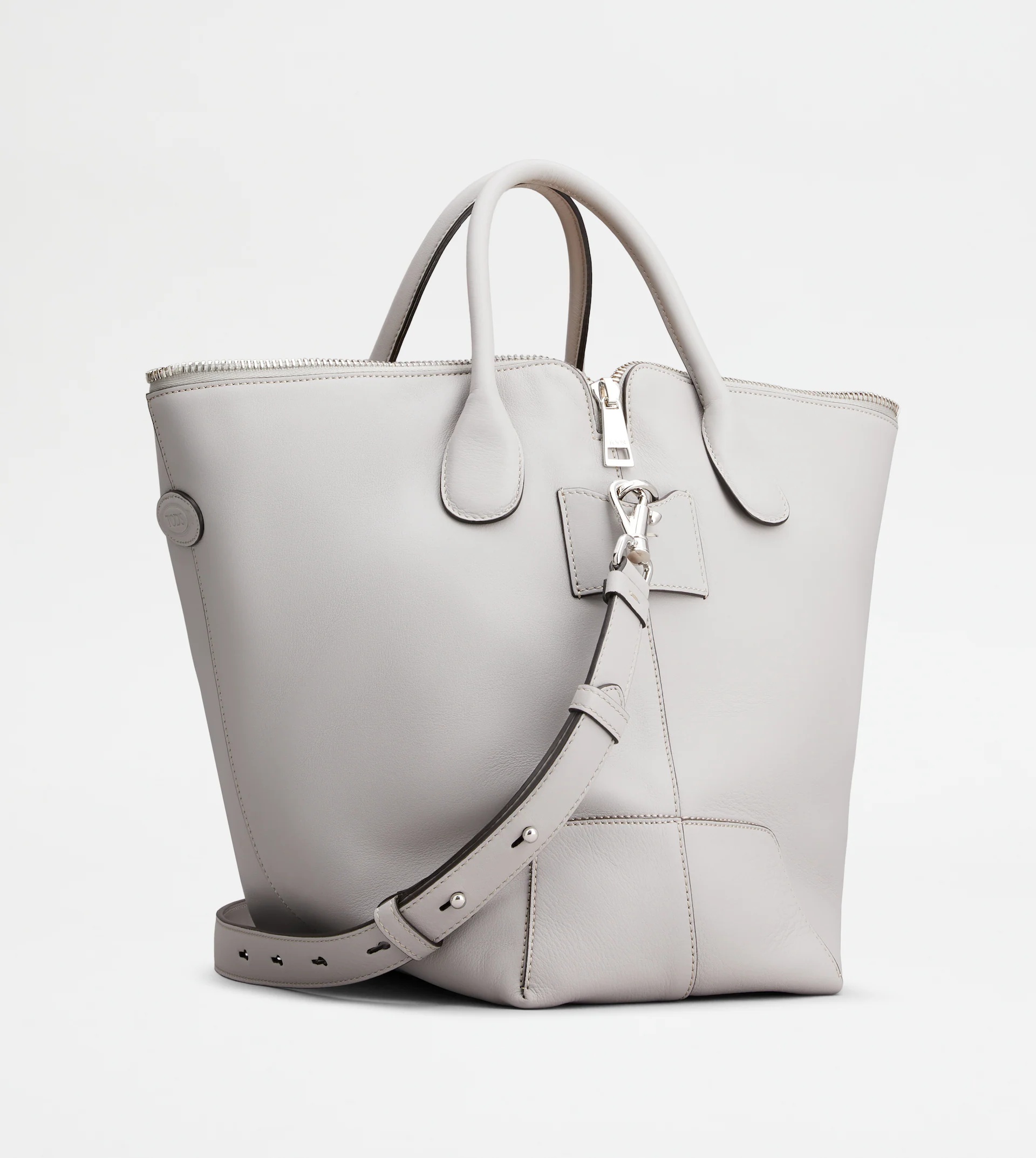 TOD'S DI BAG SWING IN LEATHER MEDIUM - GREY - 2