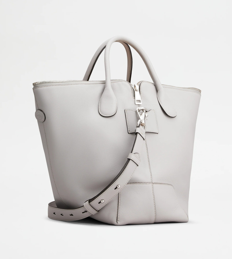 TOD'S DI BAG SWING IN LEATHER MEDIUM - GREY 2