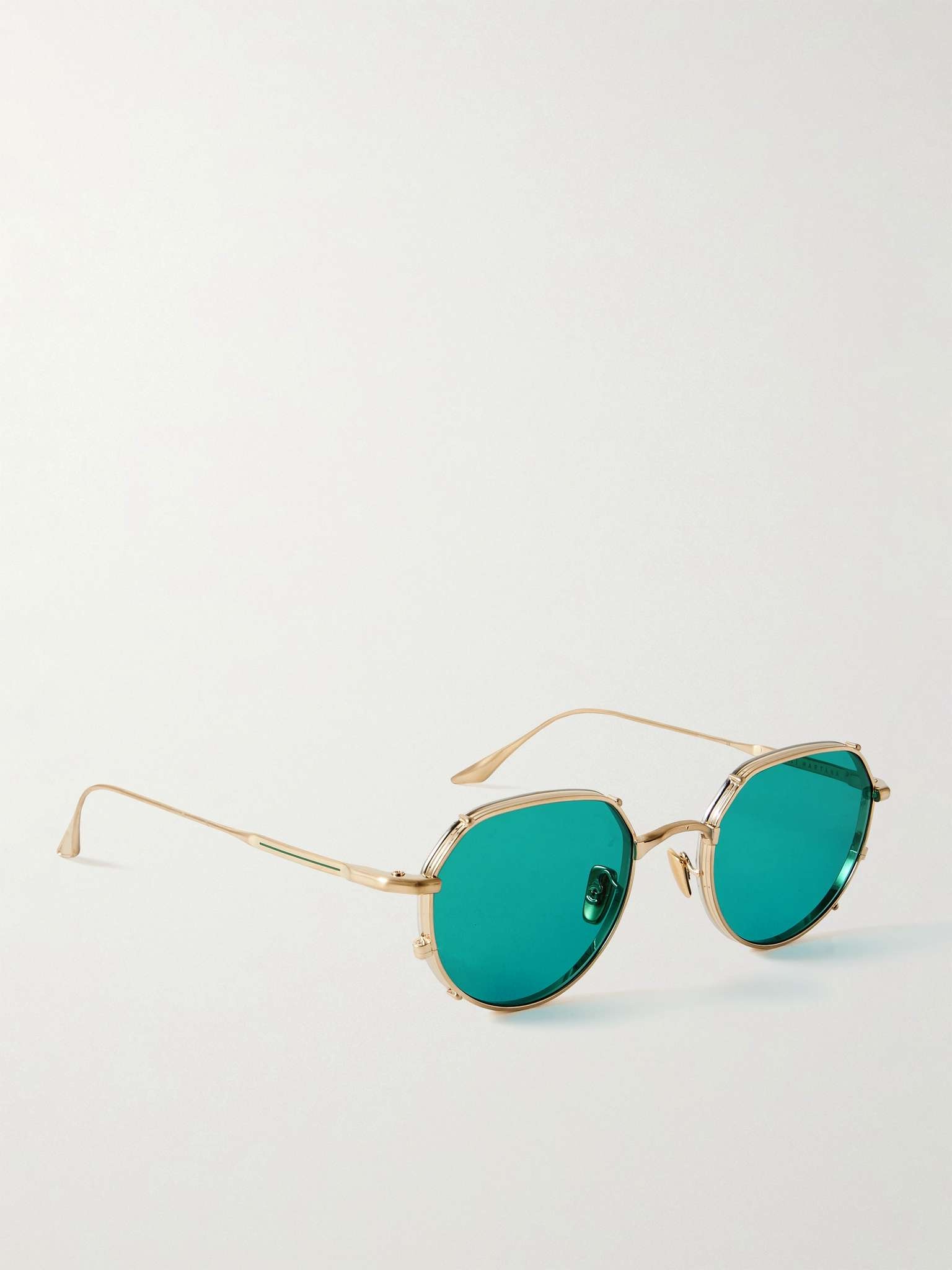 Hartana Round-Frame Gold-Tone Beta Titanium Sunglasses - 3