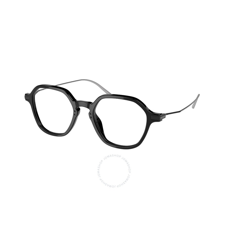 Prada Demo Geometric Ladies Eyeglasses PR 07YV 1AB1O1 50 - 1