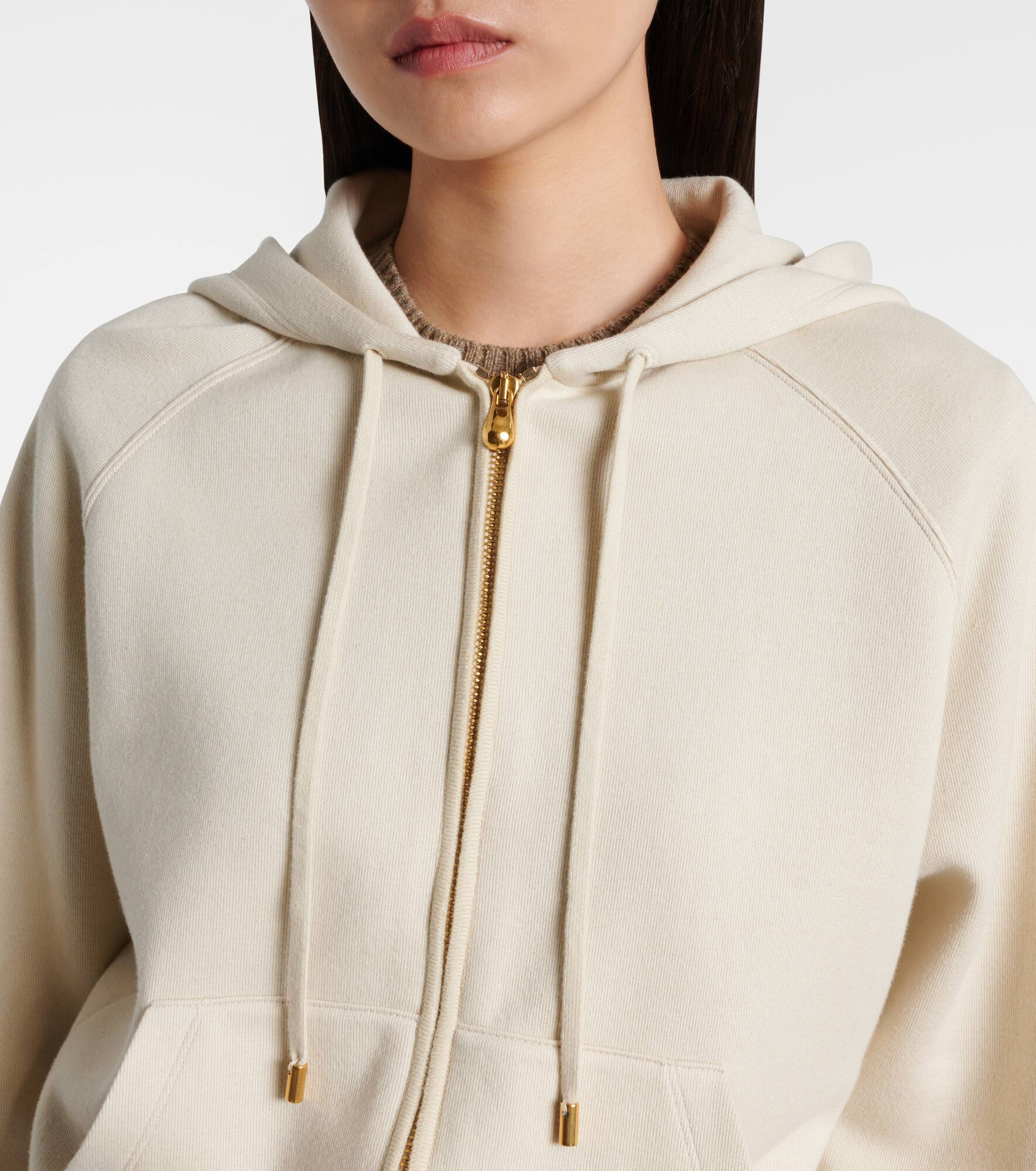 Viera cotton, silk, and cashmere hoodie - 4