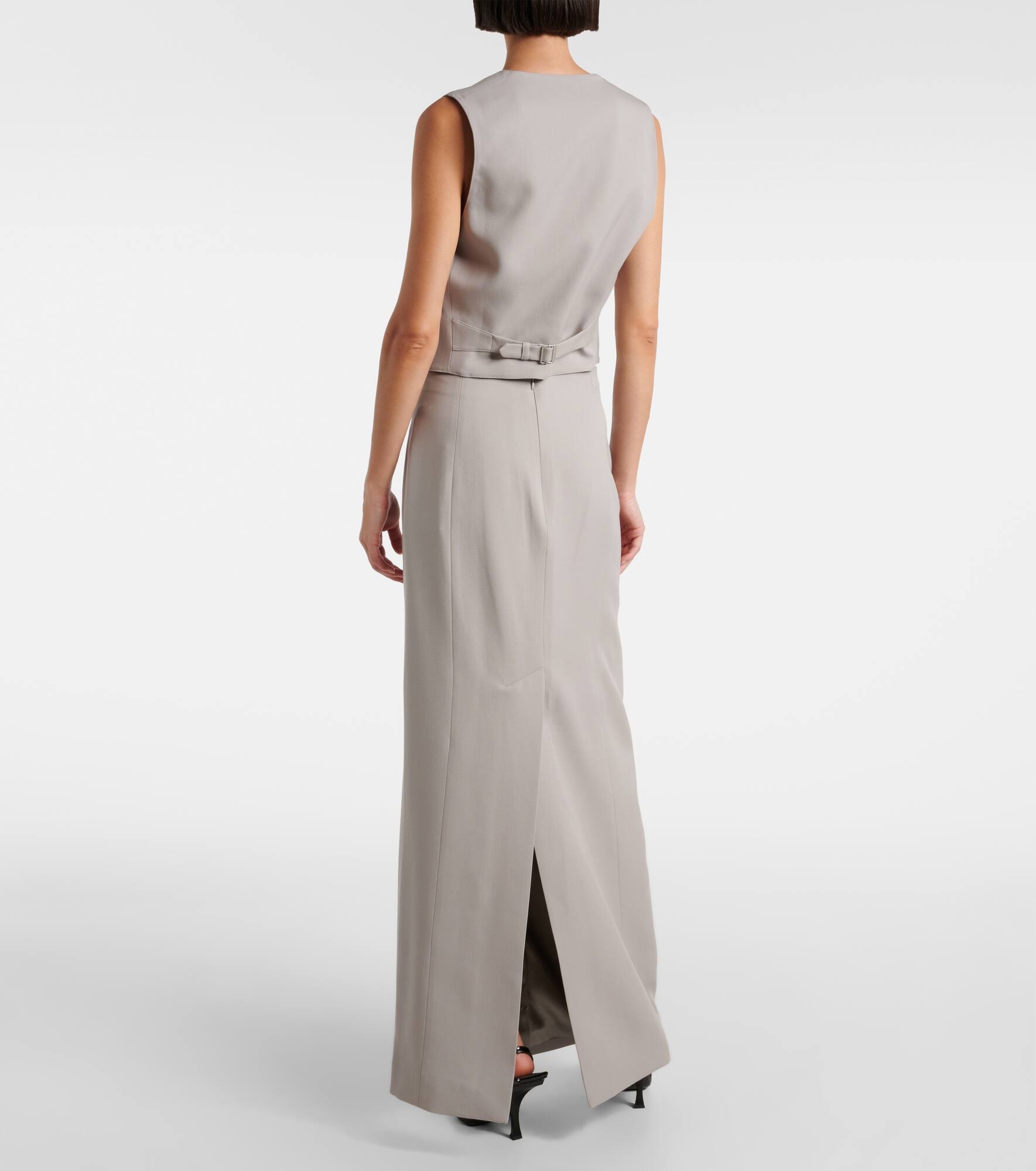 Column virgin wool maxi skirt - 3