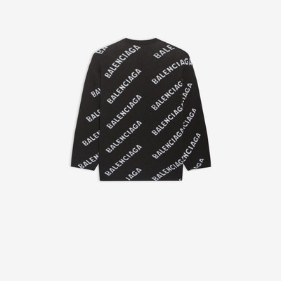 BALENCIAGA Allover Logo Crewneck outlook