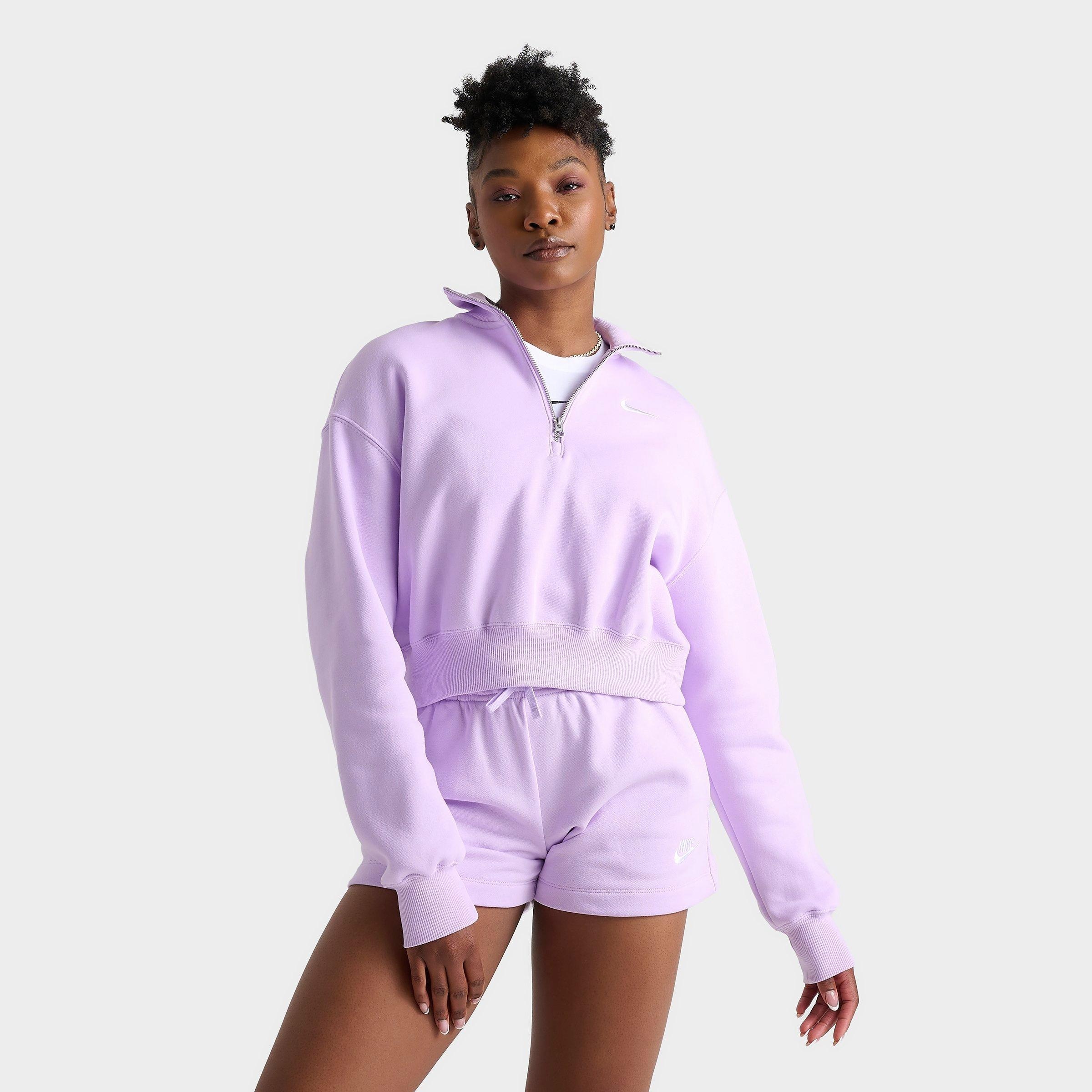 WOMEN'S NIKE SPORTSWEAR PHOENIX FLEECE OVERSIZED HALF-ZIP CROP SWEATSHIRT - 1