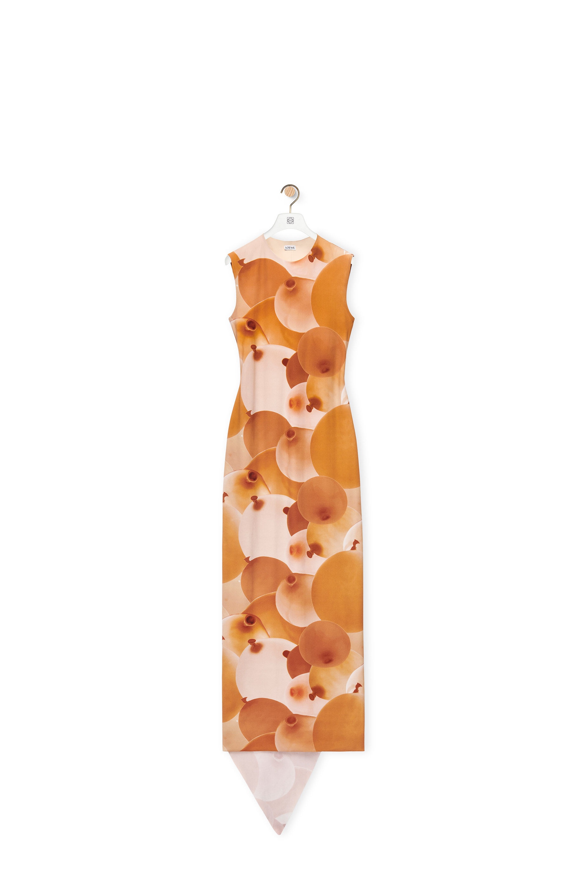 Balloon print dress in technical jersey - 1