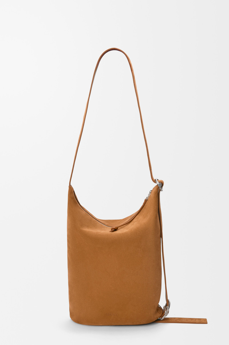 Medium Loop bucket in suede calfskin 5