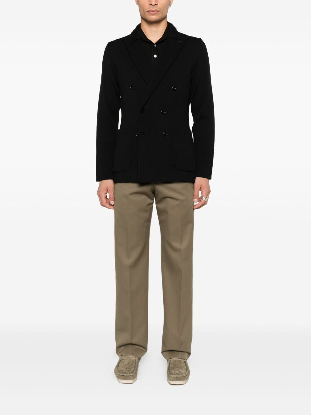 double-breasted wool jacket - 2