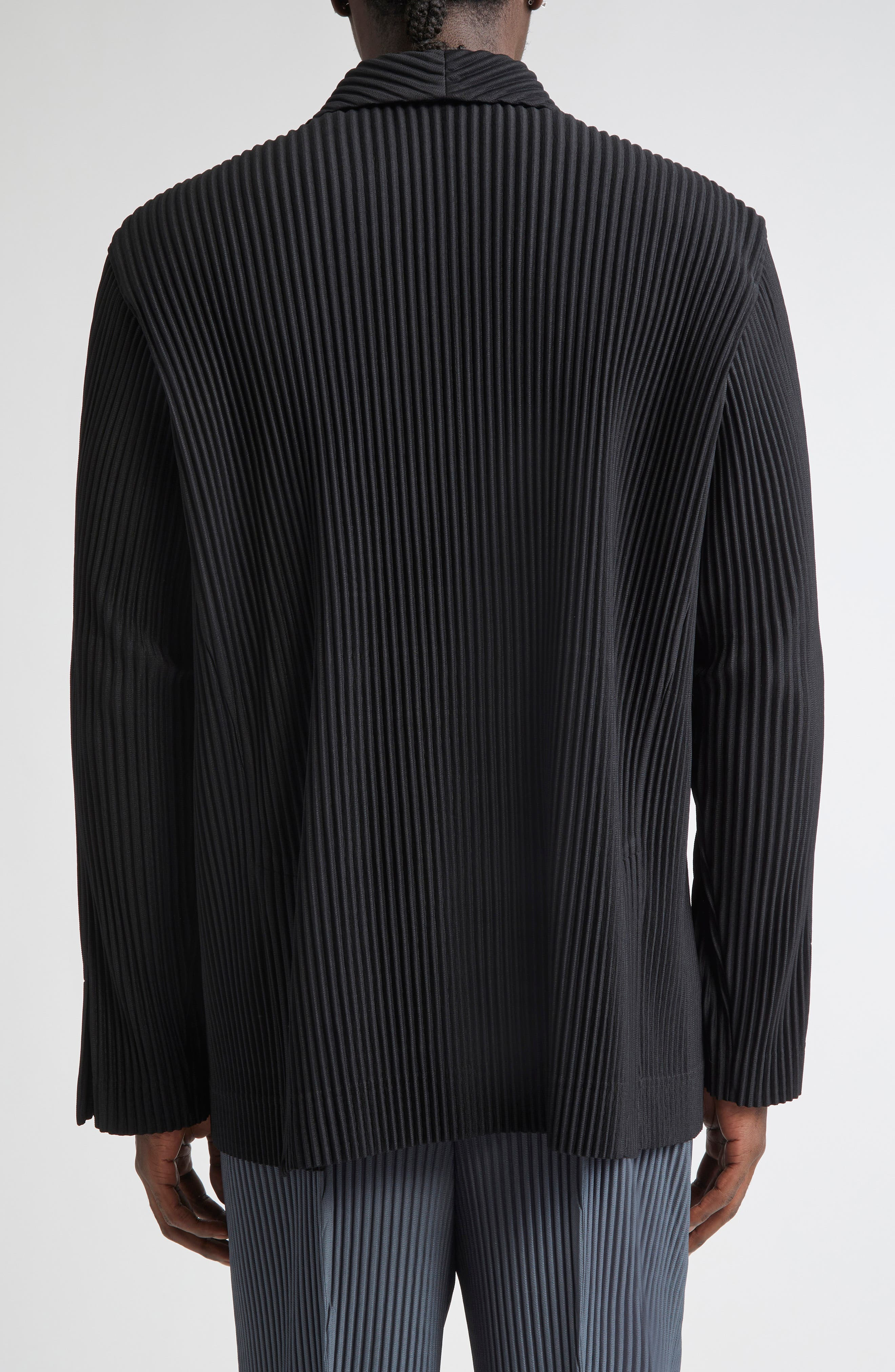 Homme Plissé Issey Miyake Tailored Pleats 1 Double Breasted Jacket in Black at Nordstrom - 3
