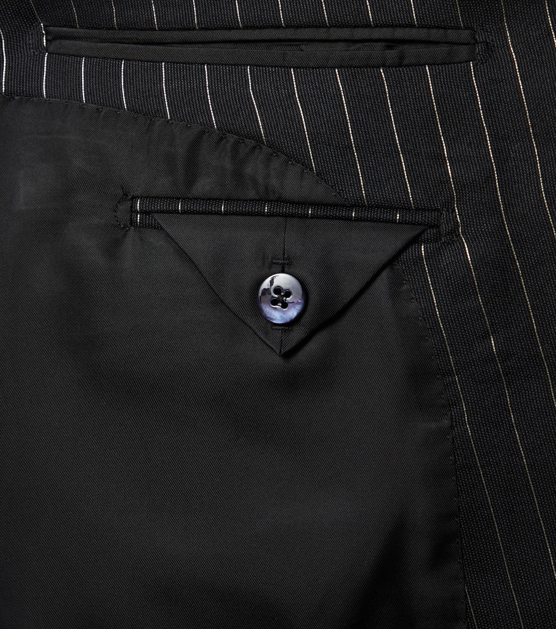 Striped wool and silk lamé blazer - 2