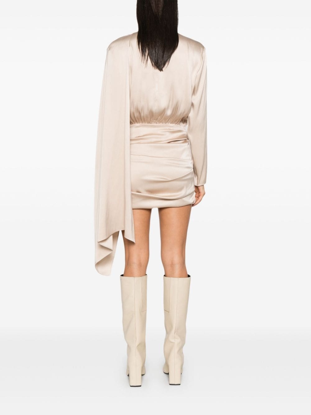 cape-effect mini dress - 4