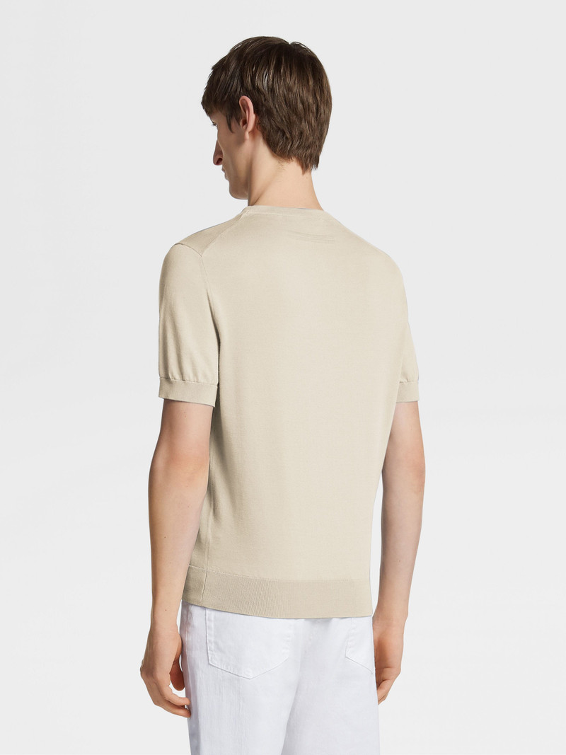 LIGHT BEIGE PREMIUM COTTON T-SHIRT 3
