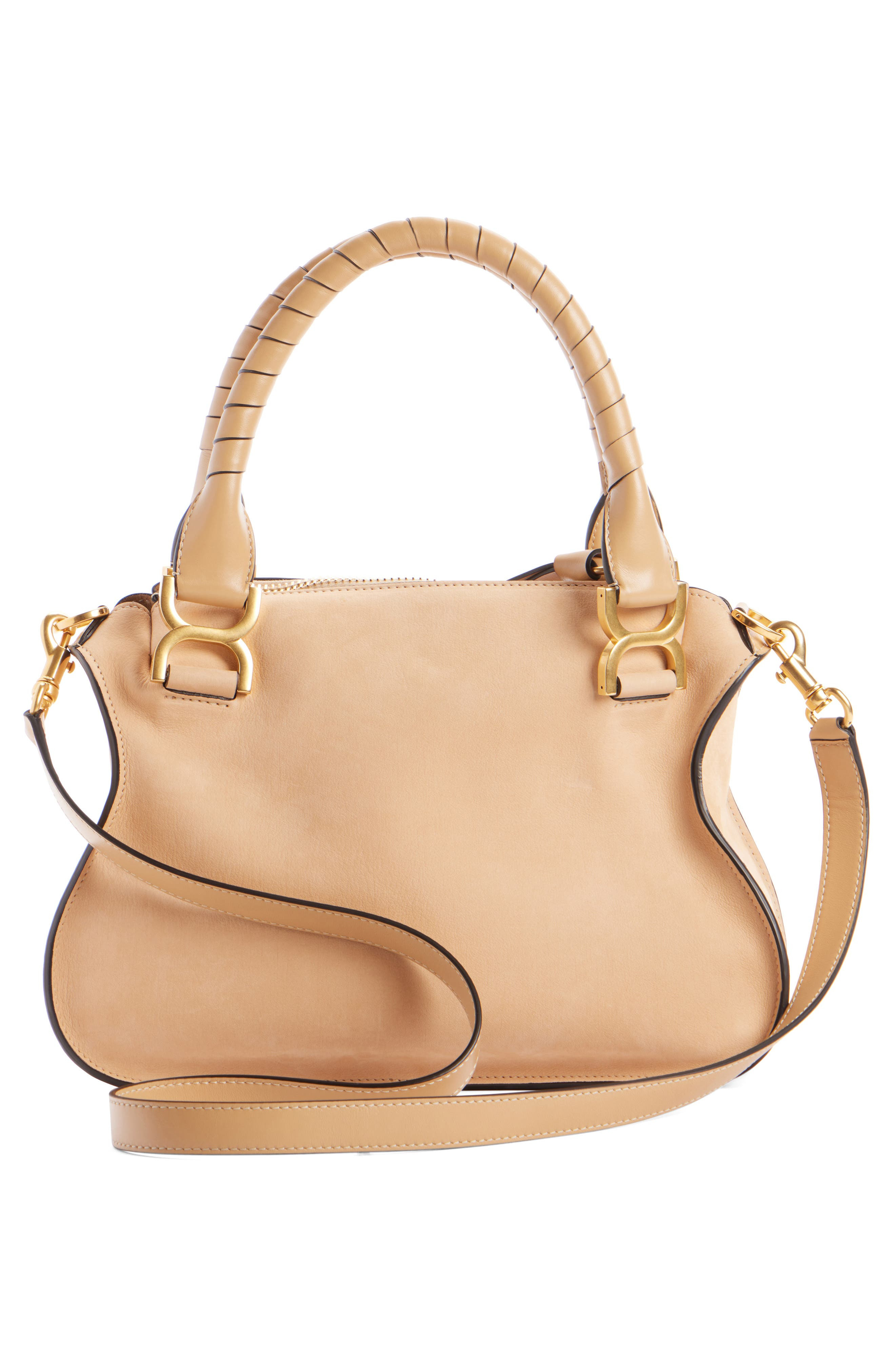 Chloé Small Marcie Leather Satchel in Milky Brown 281 at Nordstrom - 3