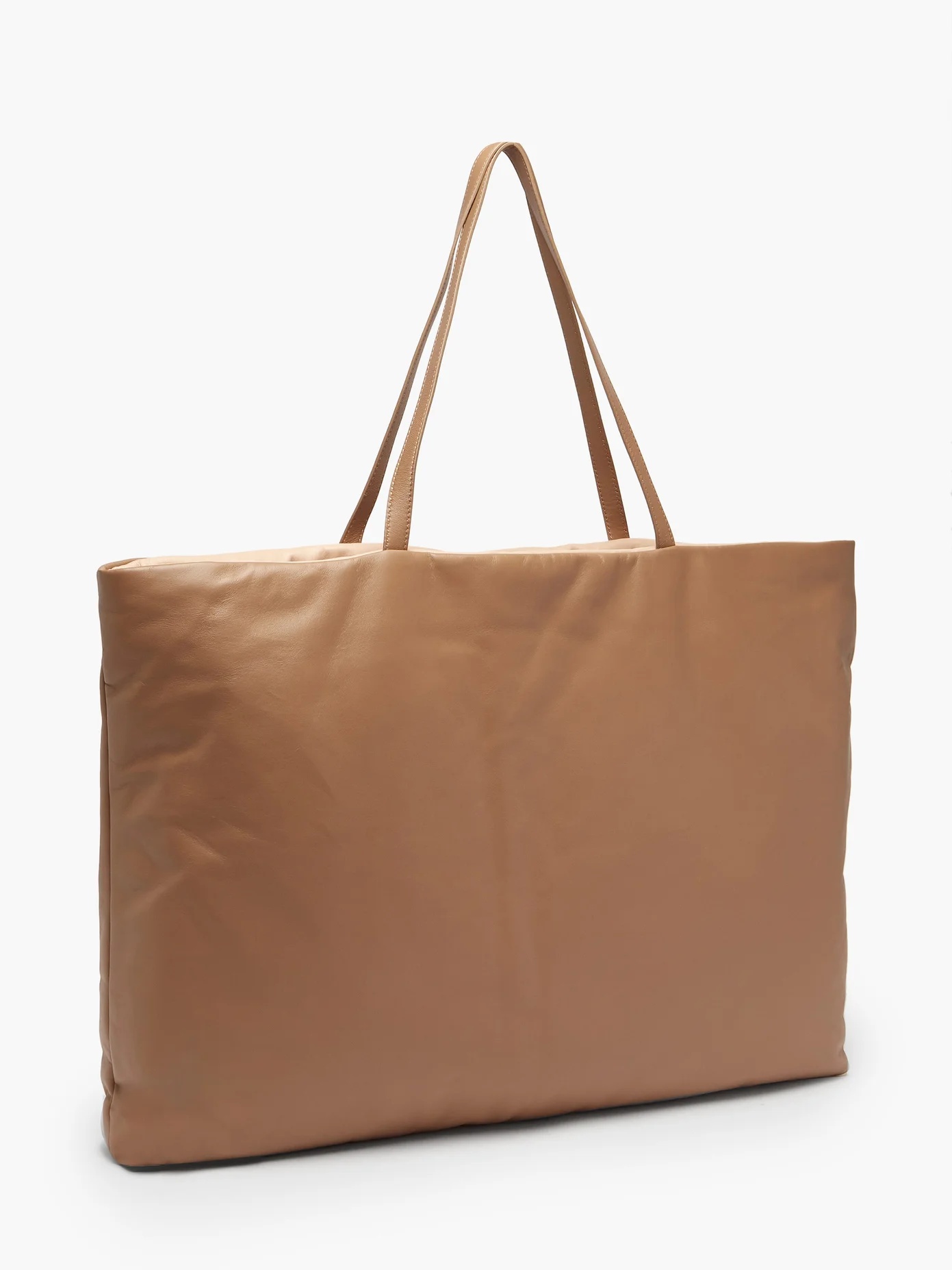 Pillow reversible padded leather tote bag - 4