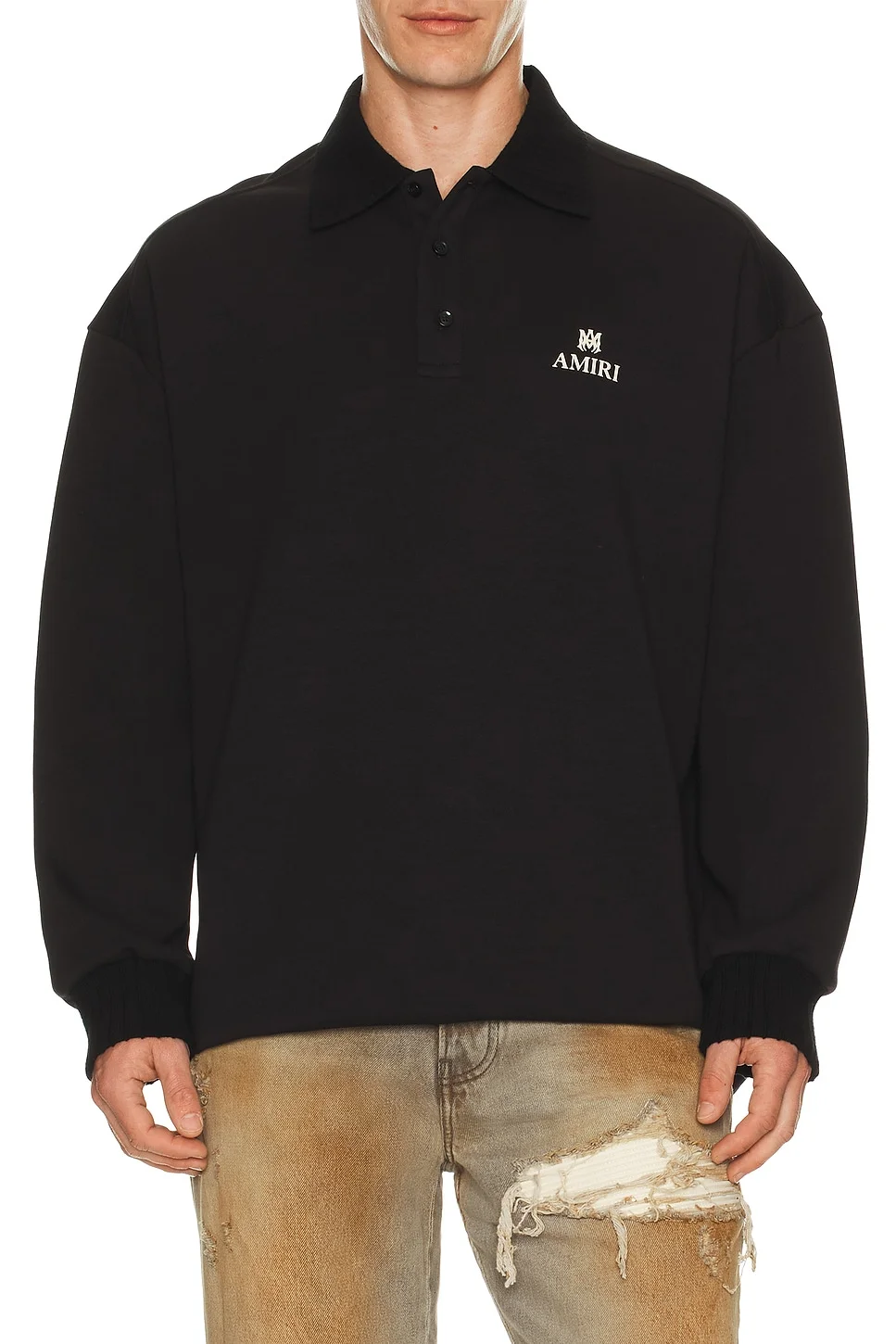 MA Oversized Long Sleeve Polo - 1