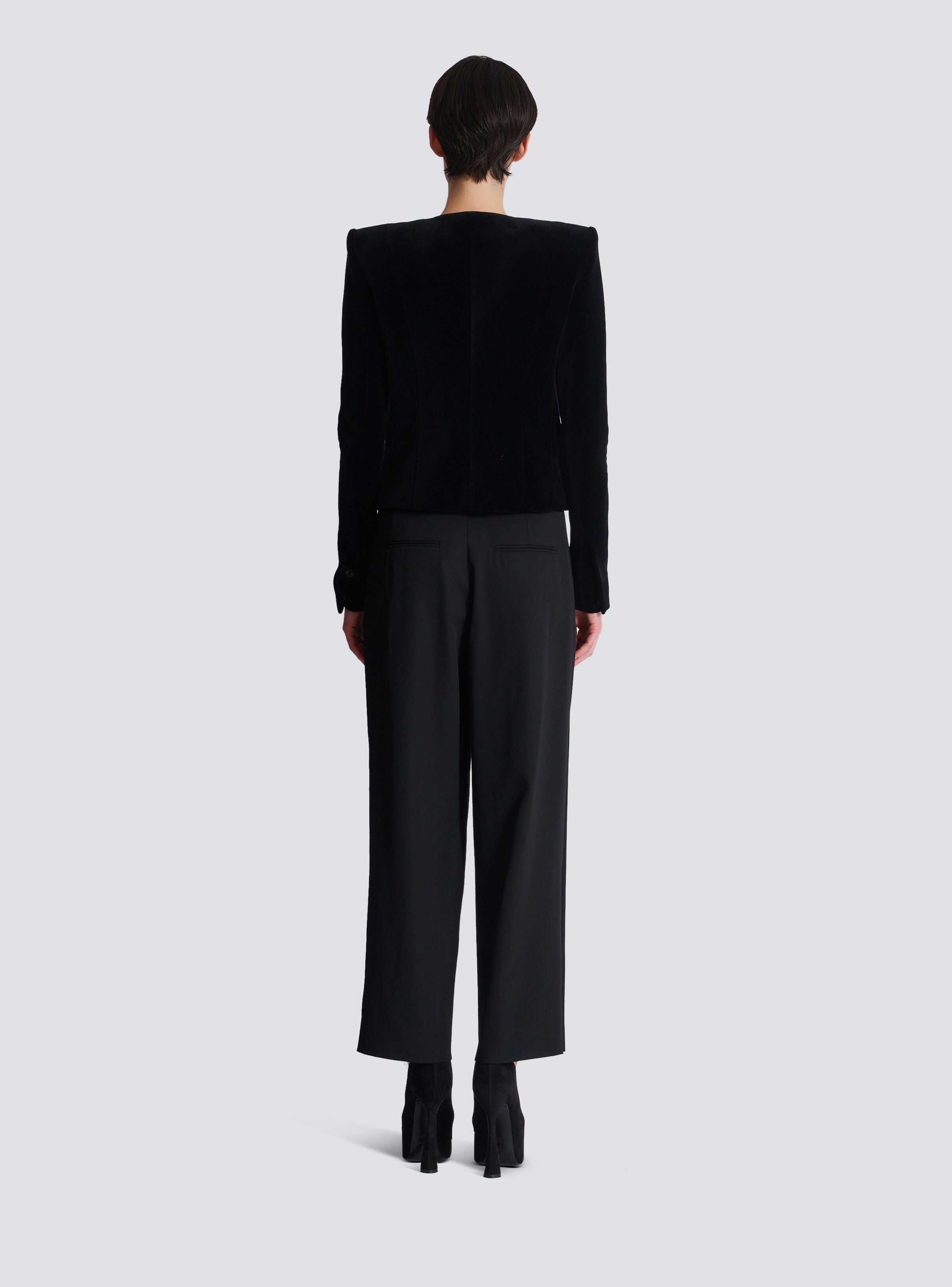 Blackberry embroidered velvet jacket - 4