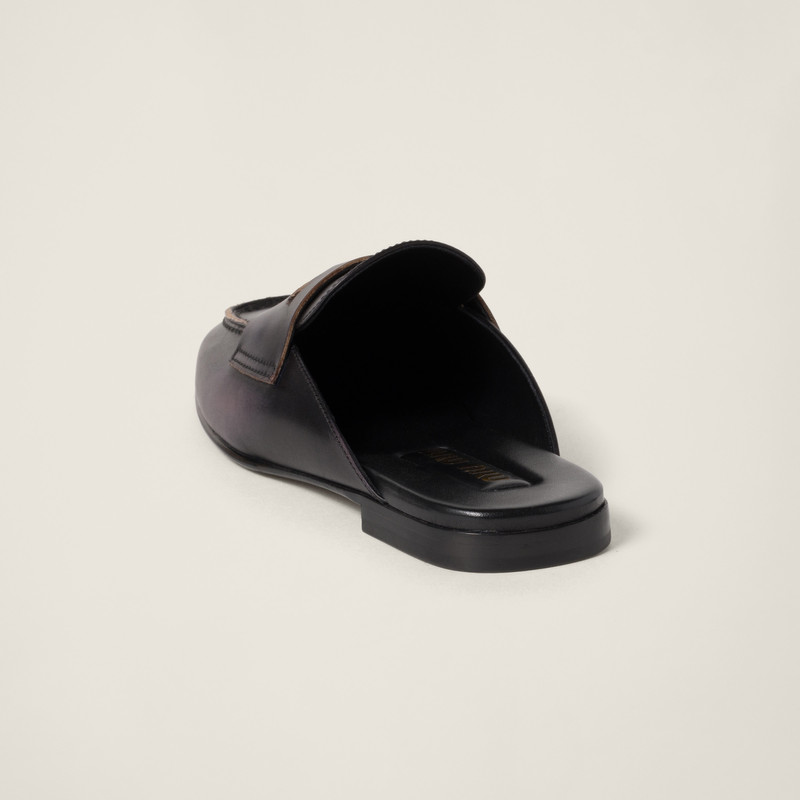 Miu Miu Bleached leather loafers outlook
