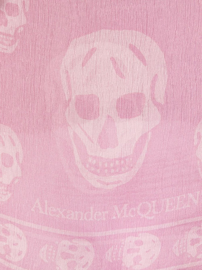 Alexander McQueen skull-print silk scarf outlook