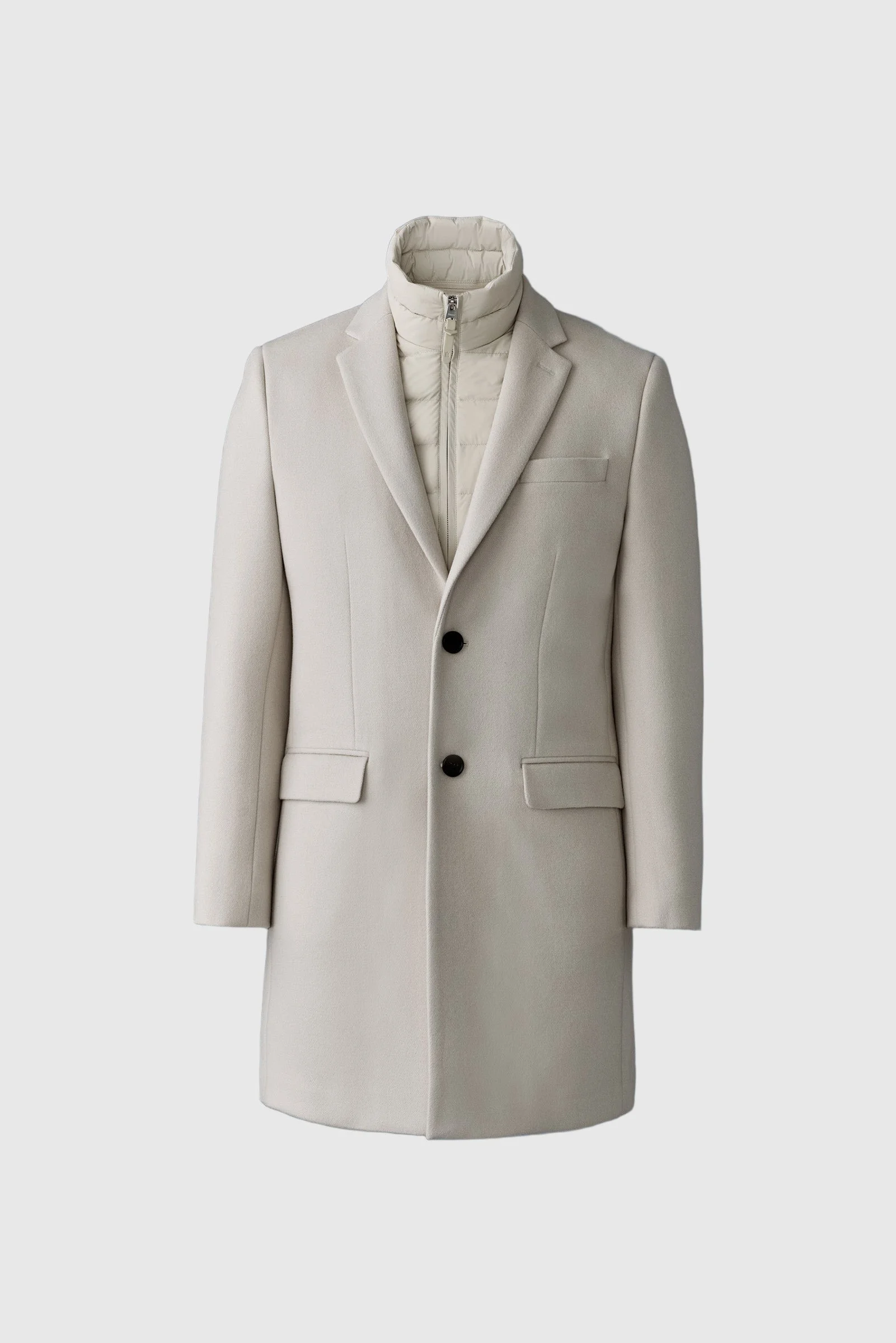 SKAI-SLB 3-in-1 wool coat with removable down liner - 1