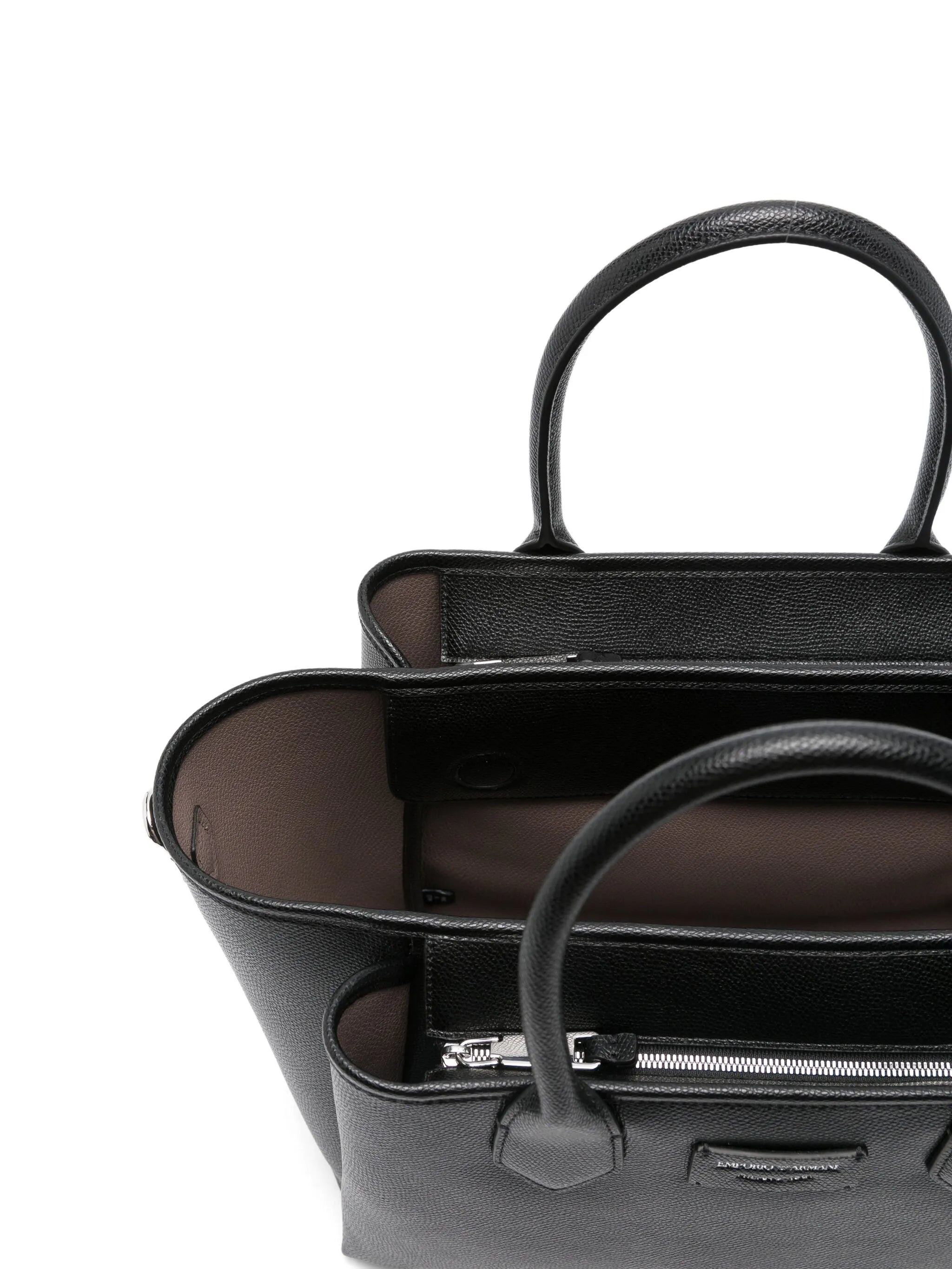 Emporio Armani Leather Tote Bag - 3