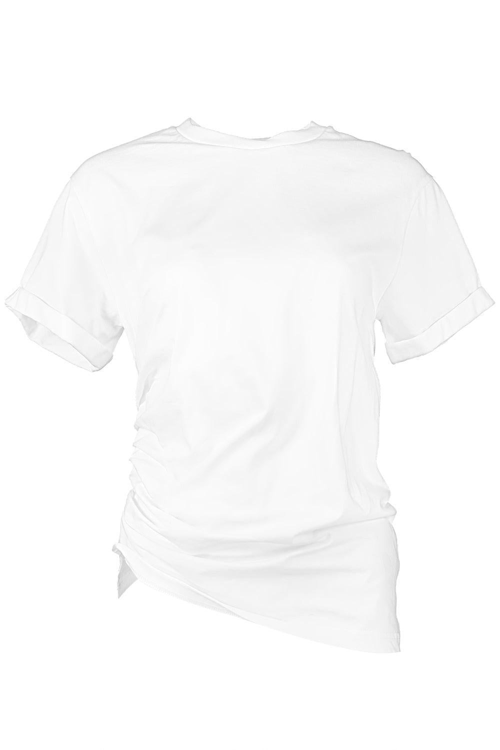 Gathered T-Shirt - White - 1
