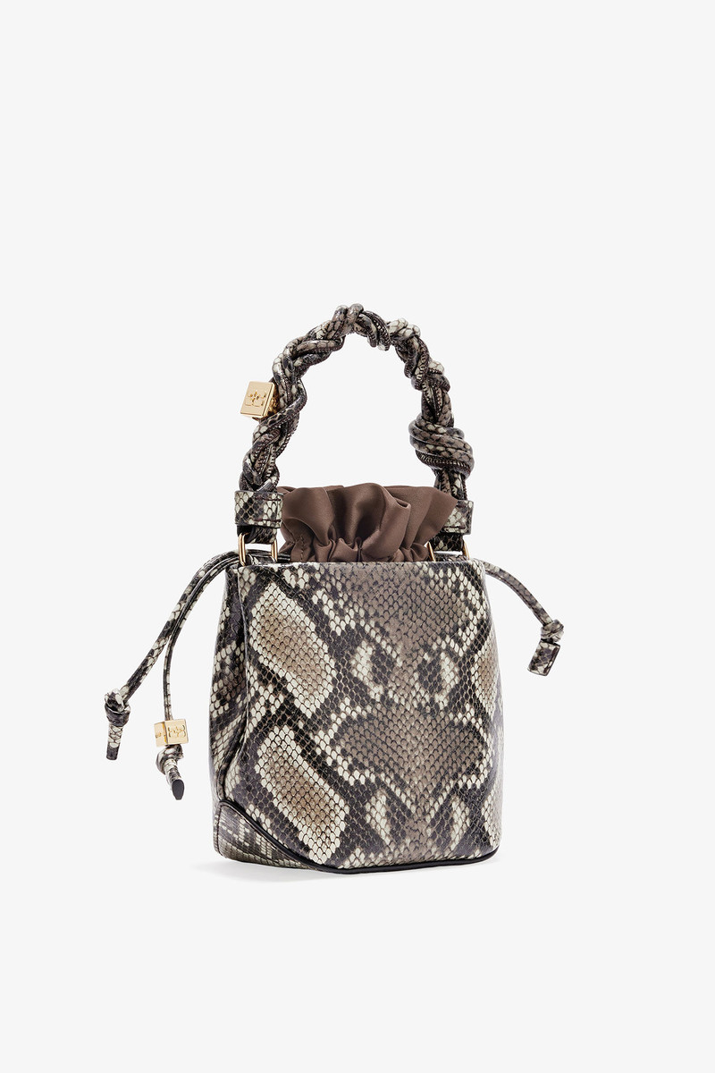 GANNI SNAKE MINI GANNI BOU BUCKET BAG outlook