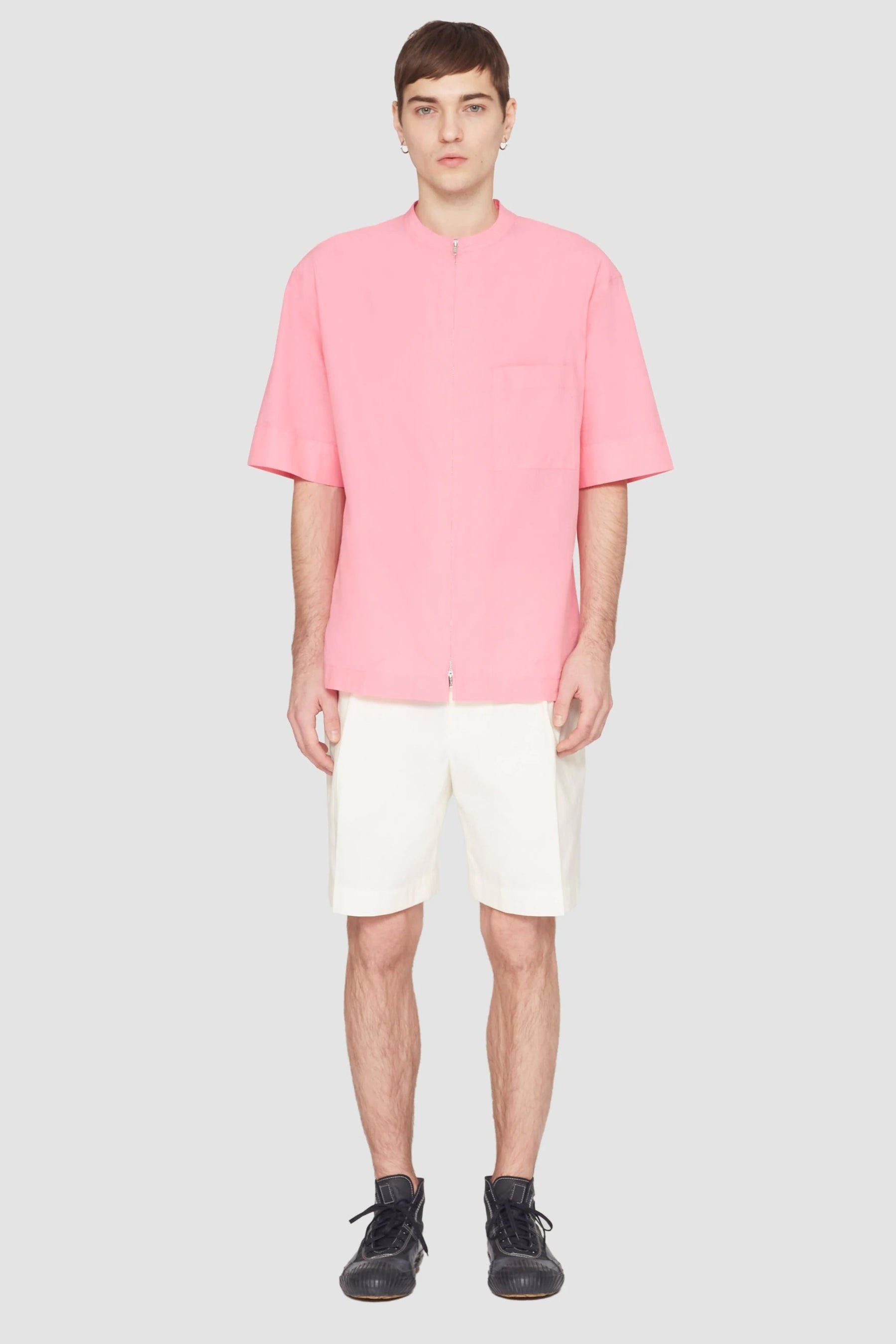 Short Sleeve Zip-Front Shirt - 2