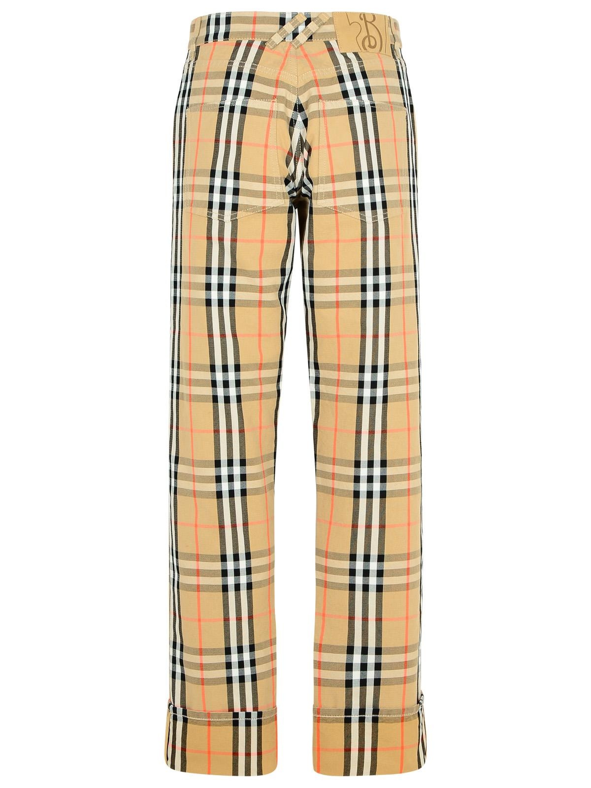 Burberry Check' Beige Cotton Pants Man - 3