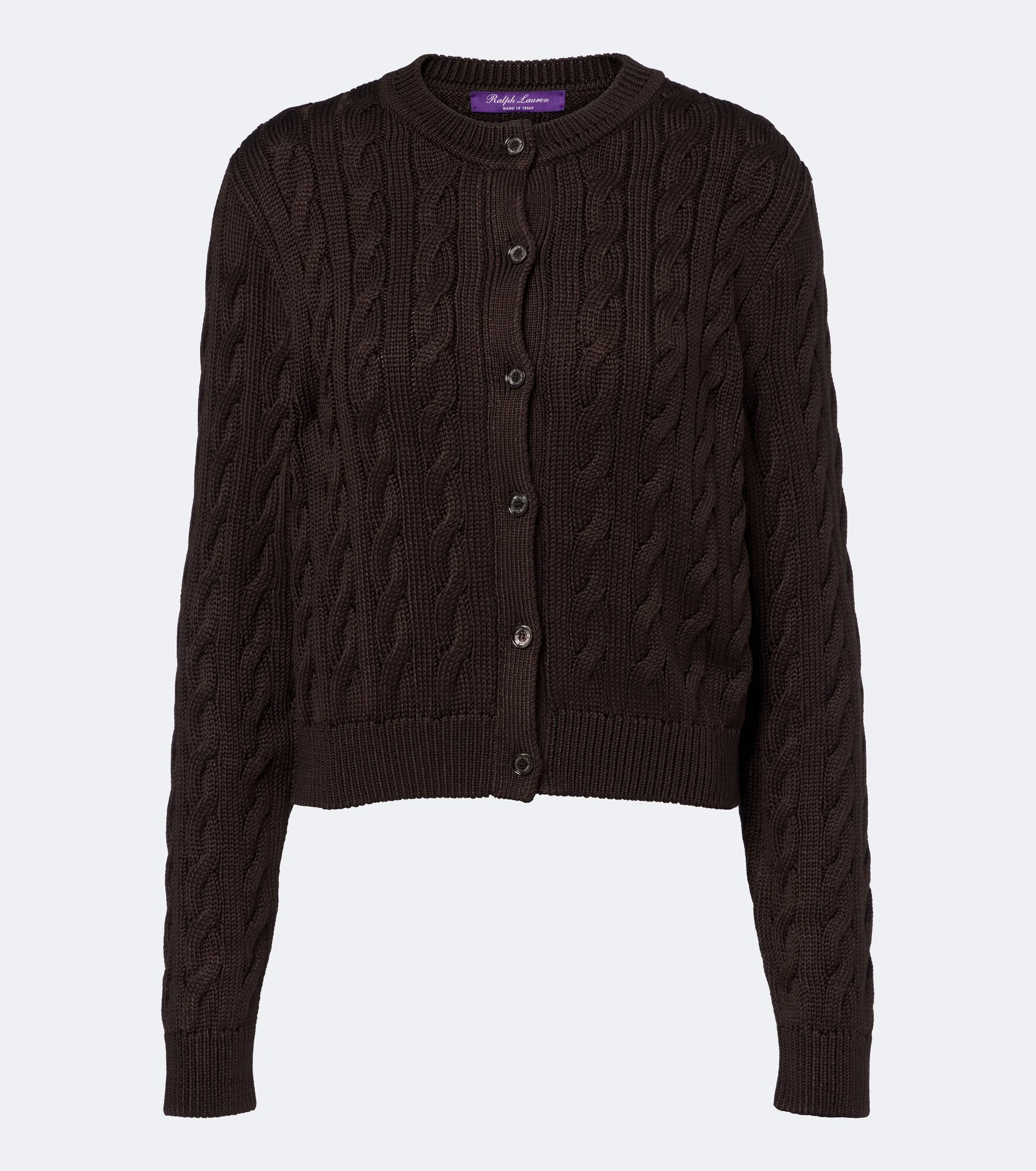Cable-knit silk cardigan - 1