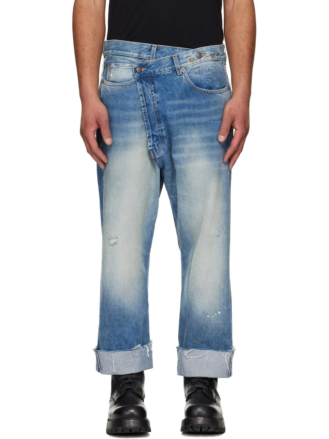 Blue Crossover Jeans - 1