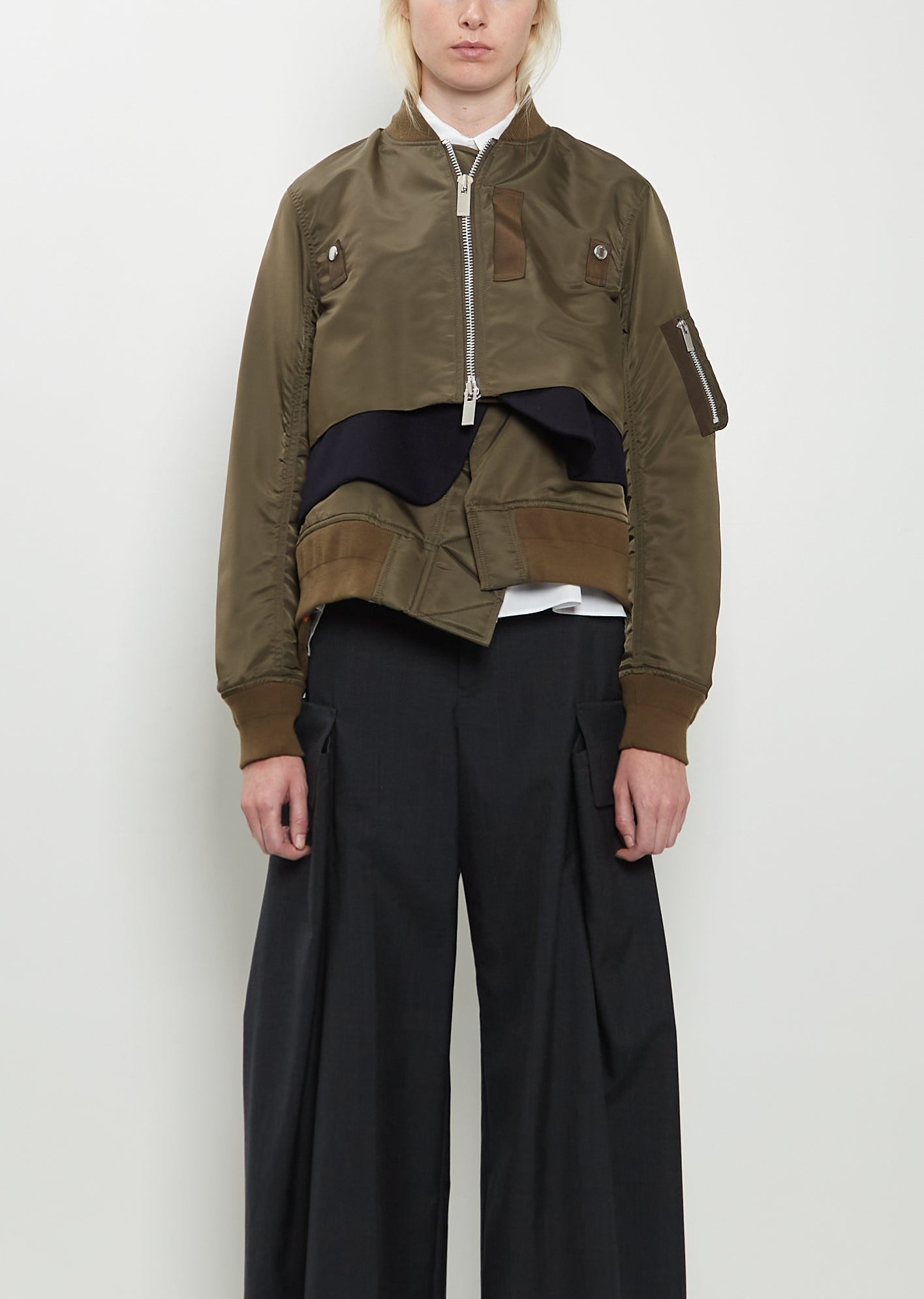 Technical Twill x Wool Melton Blouson - 1
