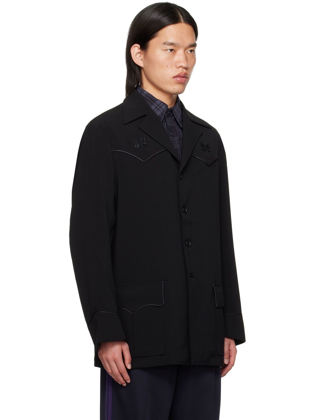 NEEDLES Black Western Leisure Blazer | REVERSIBLE NEEDLES Black Western Leisure Blazer | REVERSIBLE