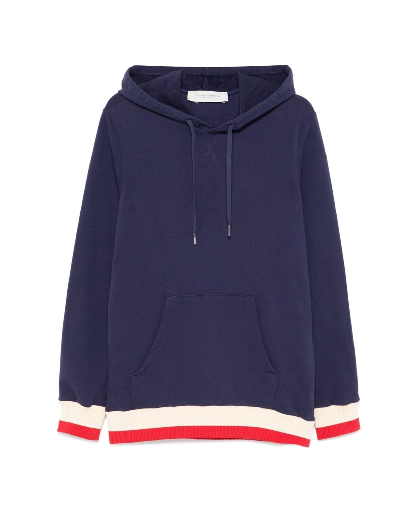 Journey M`s Hoodie Swatshirt With Golden Patches And Bicolour Rib - 4