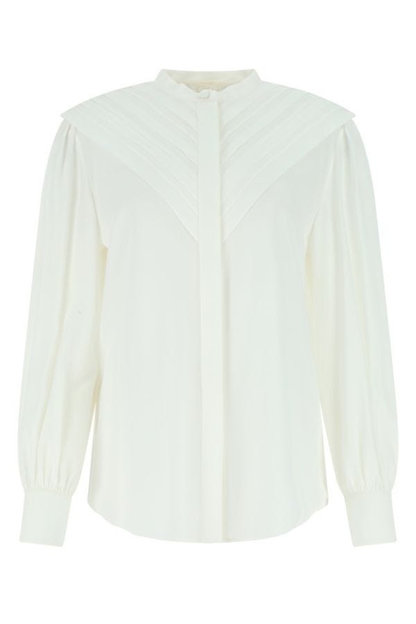 Ivory crepe blouse - 1