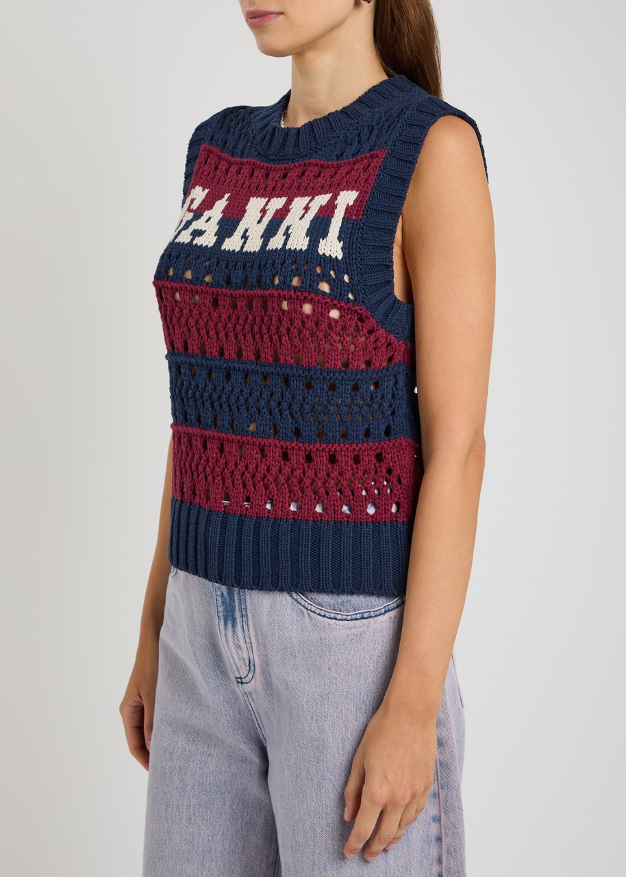 Ganni Striped Knit Vest - 2