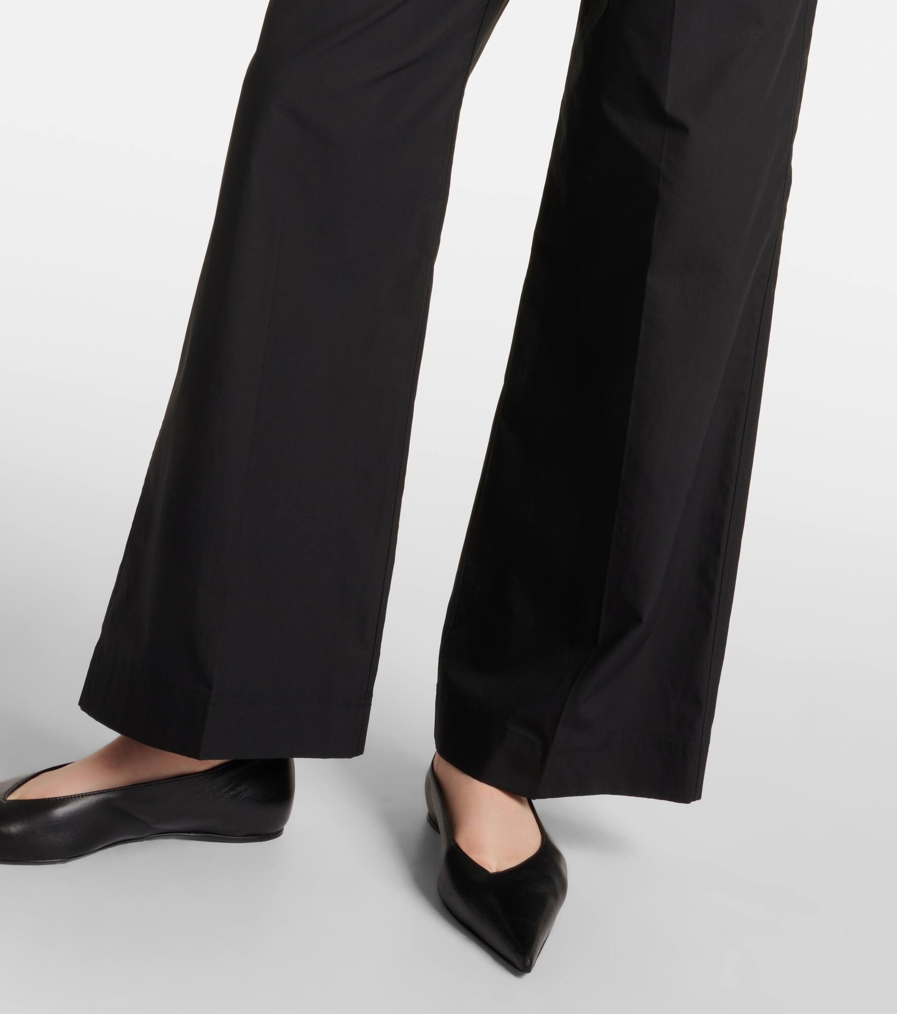 High-rise cotton wide-leg pants - 5