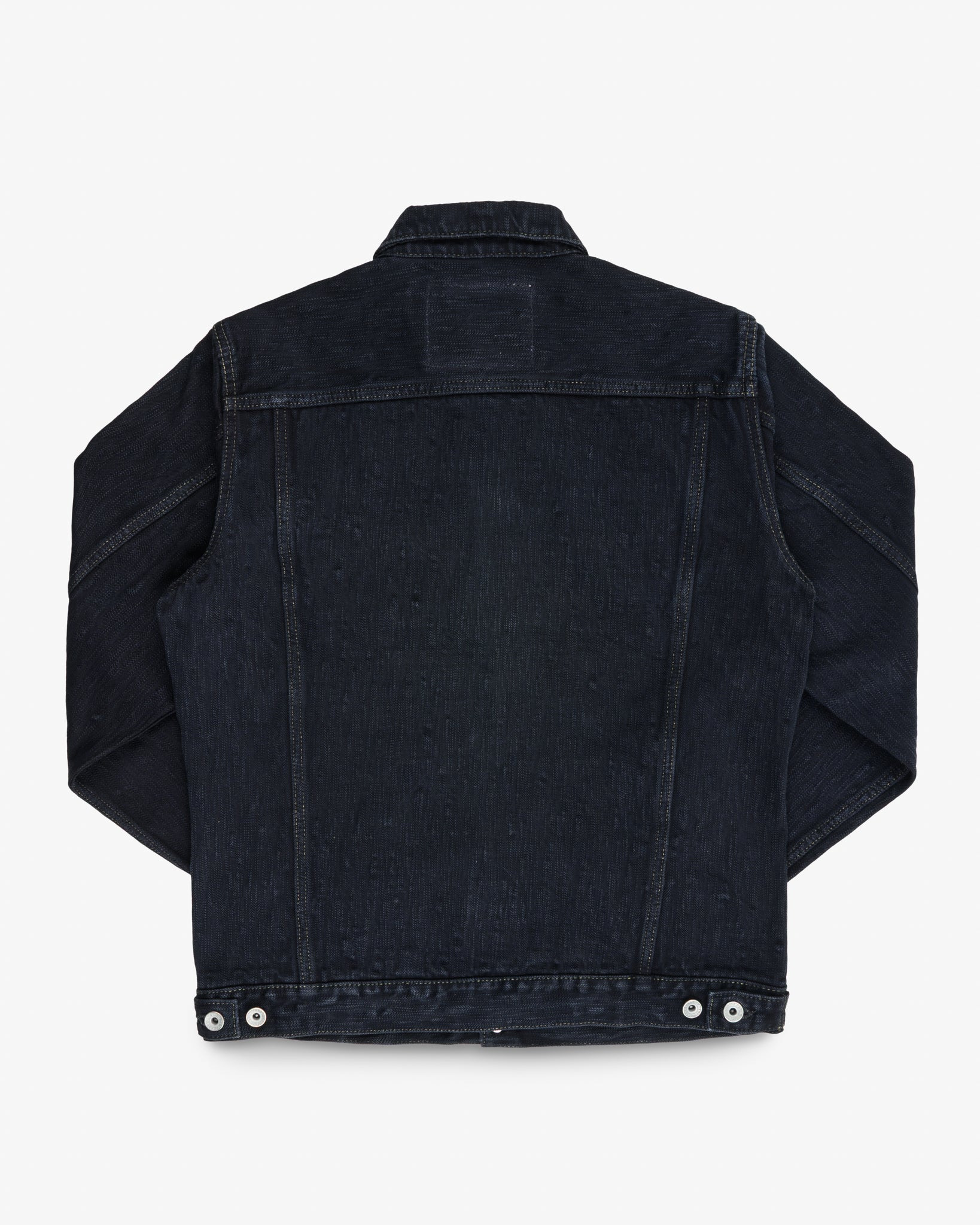 IH-526J-SLBod 16oz Slubby Selvedge Denim Type III Jacket - Indigo Overdyed Black - 5