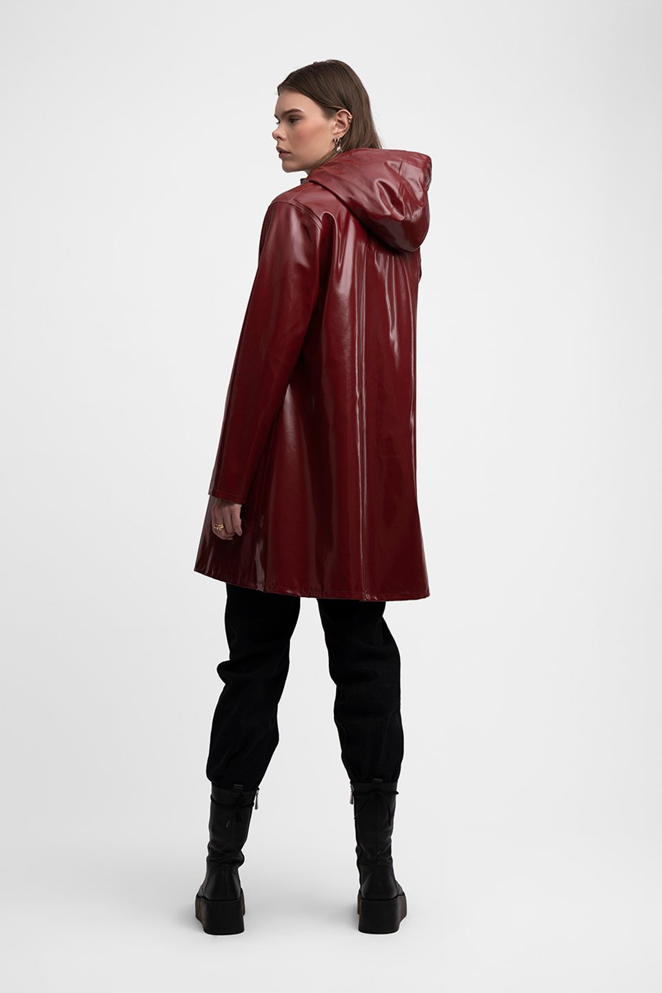 Mosebacke Opal Raincoat Burgundy - 4