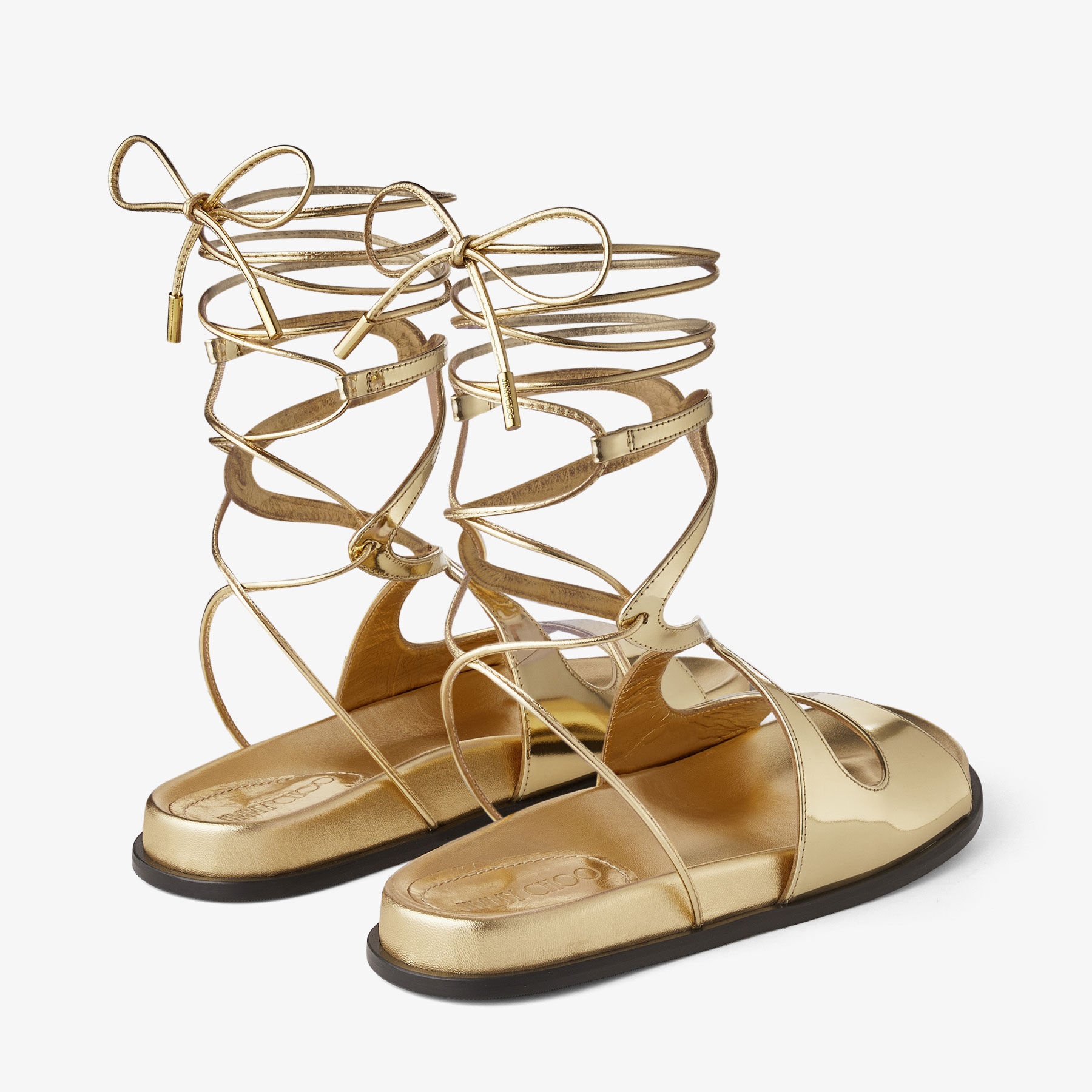 Azure Flat
Gold Liquid Metal Leather Flat Sandals - 6