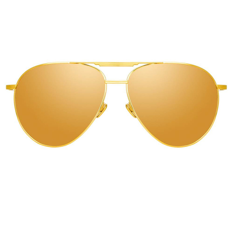 CARTER AVIATOR SUNGLASSES IN YELLOW GOLD 1