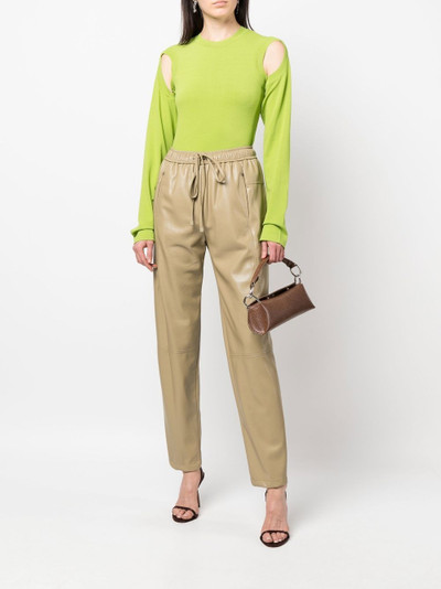 LOW CLASSIC faux-leather drawstring trousers outlook