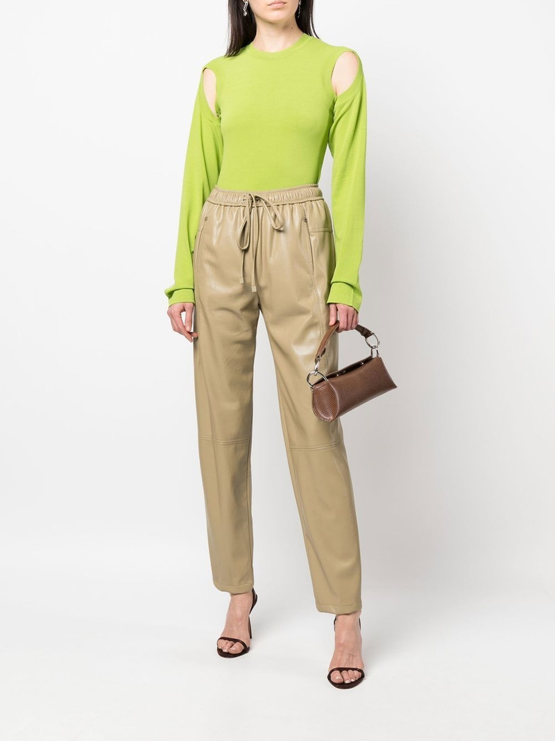 LOW CLASSIC faux-leather drawstring trousers outlook