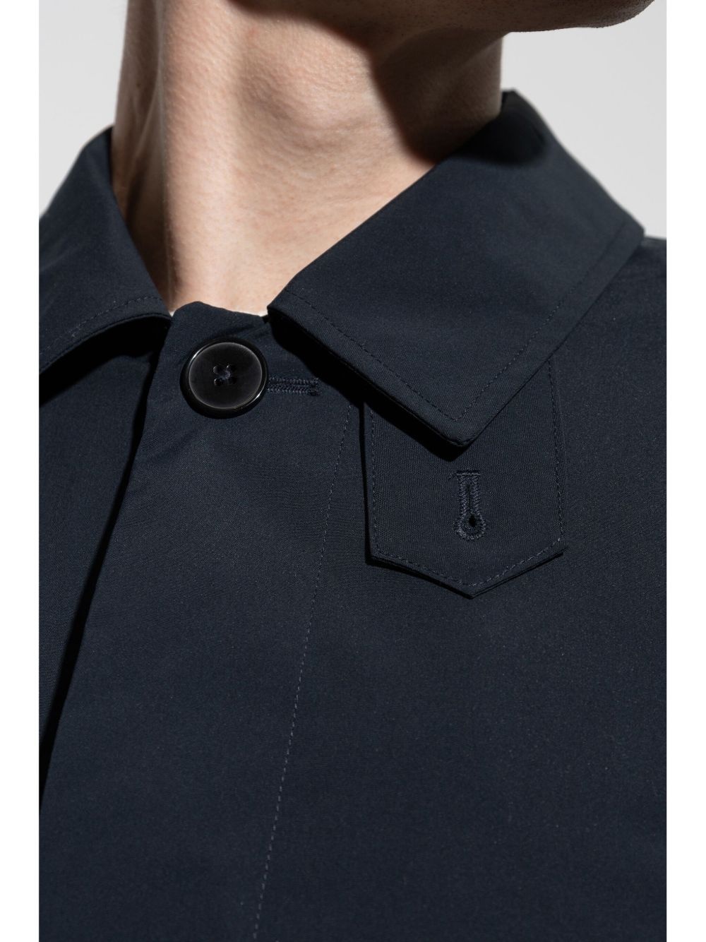 concealed-fastening trench coat - 5