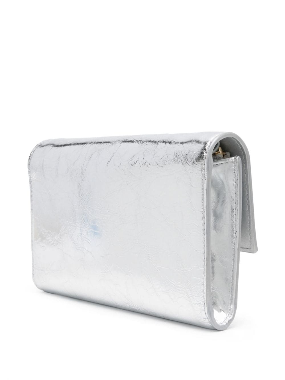 metallic leather crossbody bag - 3