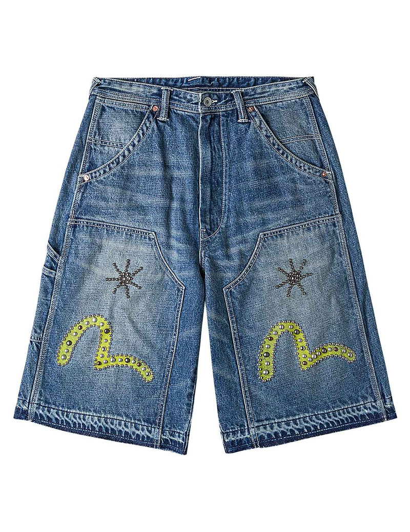 Heavy Washed studded Cargo Shorts 1