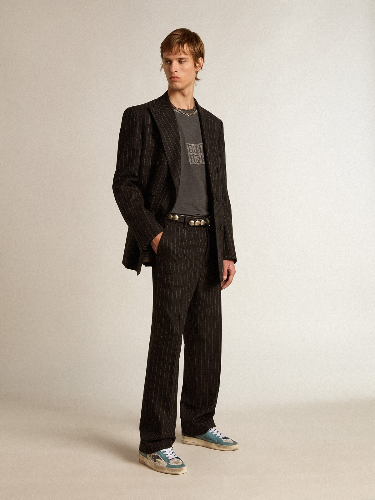 Men's Stardan in distressed mesh and petrol-colored upper - 3