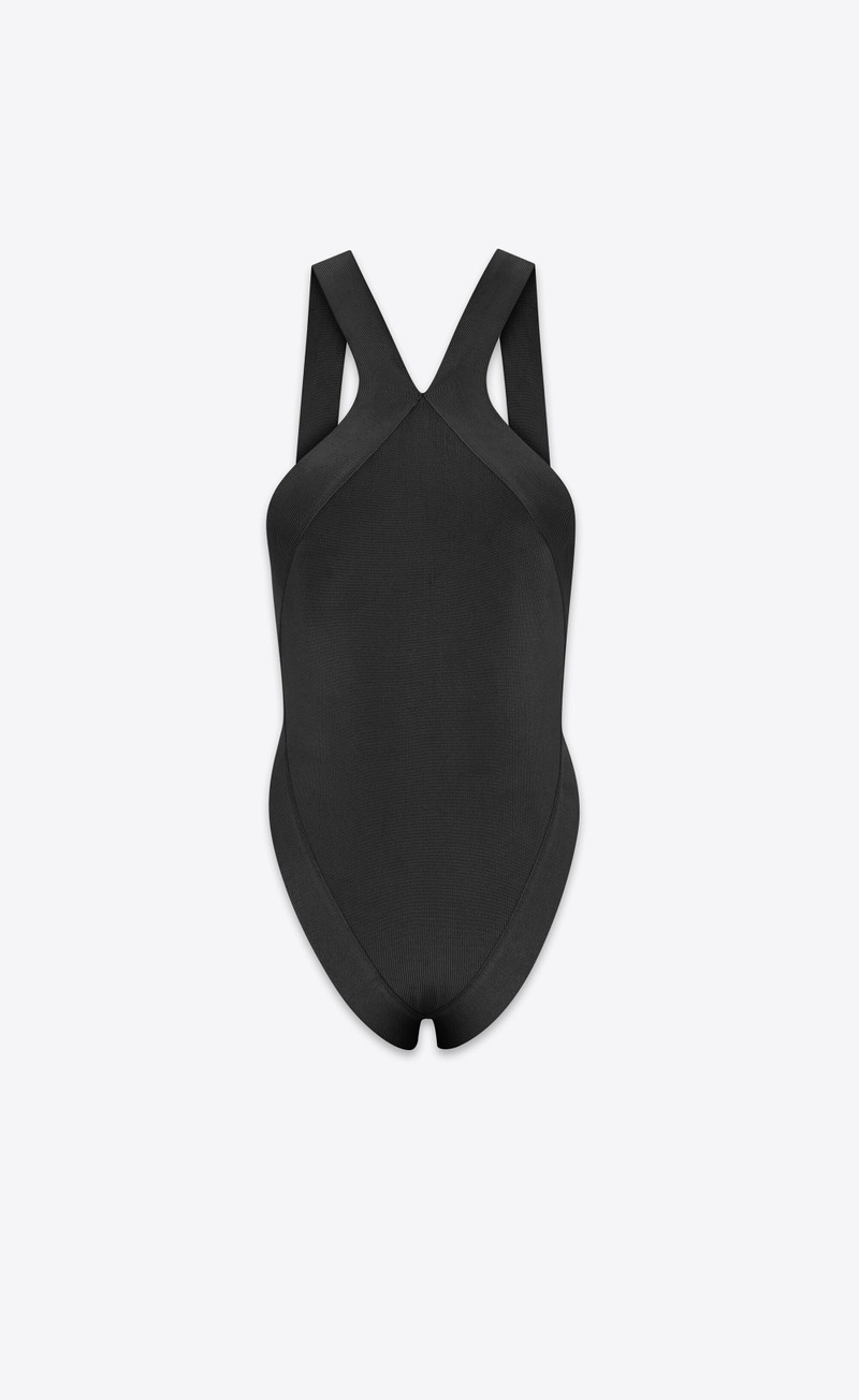 backless bodysuit in knit - 1